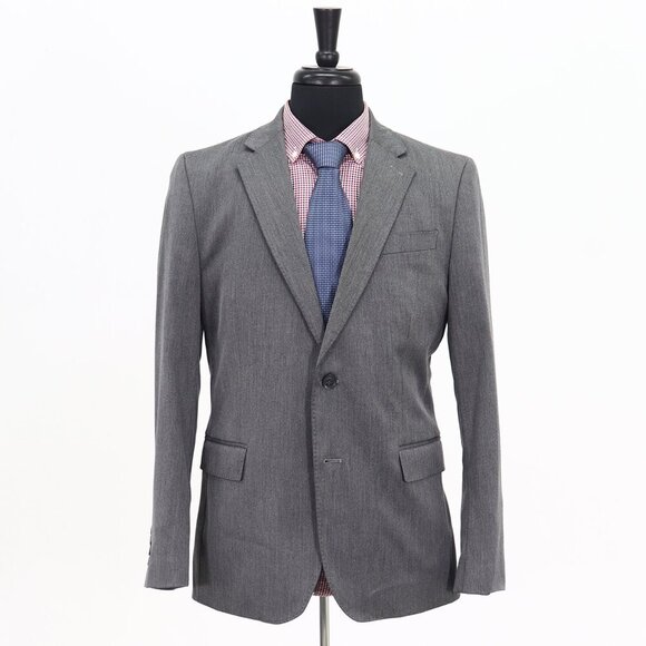 J. Ferrar 38L Gray Solid 2-Button Sport Coat Blazer Jacket P515 - Picture 1 of 10